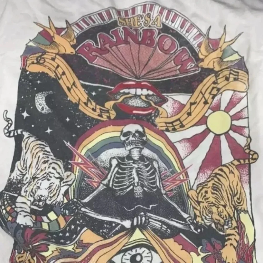 SOLD OUT Boho She’s A Rainbow Dreamland White Graphic Tee - Picture 3 of 4